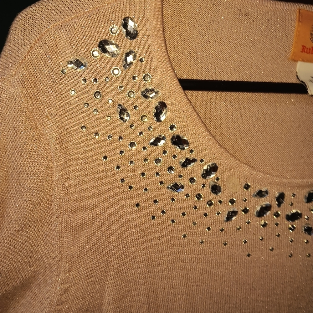 Ruby Rd. Light Pink Embellished Women's Top - Picture 5 of 5